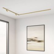 Готовый трековый набор DENKIRS  40W Белый теплый SET SHINE 05 1.5м накладной угловой латунь