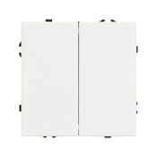 Выключатель встраиваемый двухклавишный проходной 054242 SWT-NOBE-MKP2-SFPL-WH белый