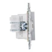 Штепсельная розетка встраиваемая IEK SKANDY 16А SK-R11-16-K23 SK-R05S с з/к без з/ш серебряный