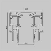 Шинопровод TRX034-SCCL-422B Exility ClipLine 2.0м магнитный в натяжной потолок черный