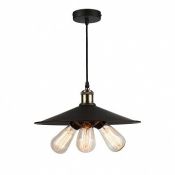 светильник Sunlumen без лампы 057-851 MA46 3хE27 BLACK подвесной металл светильник Sunlumen без лампы 057-851 MA46 3хE27 BLACK подвесной металл