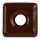 Изолятор фарфоровый коричневый МезонинЪ 20х20х25 для 2-х жильного кабеля  80025/04