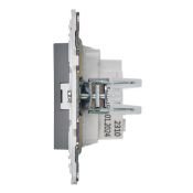 Штепсельная розетка встраиваемая IEK SKANDY 10А SK-R13-10-K03 SK-R01Gr без з/к с з/ш серый