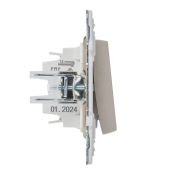 Выключатель встраиваемый одноклавишный IEK SKANDY SK-V10-0-10-K37 SK-V01Sh шампань