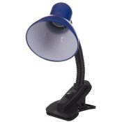 светильник настольный без лампы TLI-202  E27 00755 на прищепке синий