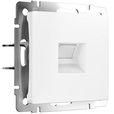 Розетка встраиваемая компьютерная  одиночная WERKEL Ethernet  RJ-45 W5120001 белый матовый