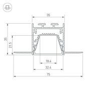 алюминиевый профиль SL-LINIA32-FANTOM-TRAY-2000 ANOD 062166