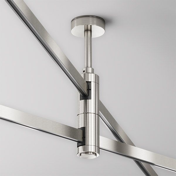 Крепление потолочное Короткое / Short двойное 78мм Flarity TRA156C-D1-PT платина