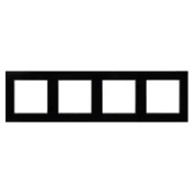 Рамка стеклянная 4 поста Arlight GLARE 043803 FRM-GLARE-GS-4-BK черная