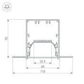 Крестовина для профиля SL-LINIA55-FANTOM 030134
