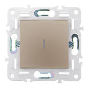 Выключатель встраиваемый одноклавишный с подсветкой IEK SKANDY SK-V10-1-10-K98 SK-V07Sa песочный