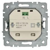 светильник Белый дневной 1W ПЛ20-БрКр бежевый BR-FL20-K10 BRITE IEK встраиваемый в подрозетник