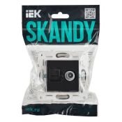 Розетка встраиваемая комбинированная IEK SKANDY SK-AK20-1-K02 SK-A14Bl TV+RJ45 кат.5E черный