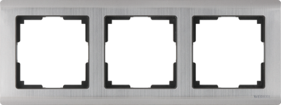Рамка металлическая 3 поста WERKEL Metallic WL02-Frame-03 / W0031602  глянцевый никель