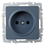 Штепсельная розетка встраиваемая IEK BRITE 10А BR-R10-10-K35 РС10-1-0-БрМ без з/к и шторками маренго