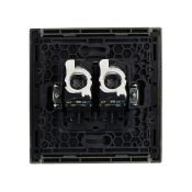 Розетка встраиваемая компьютерная IEK FORTE&PIANO двойная RJ45 кат.5E FP533 сталь FP-K20-1-K46