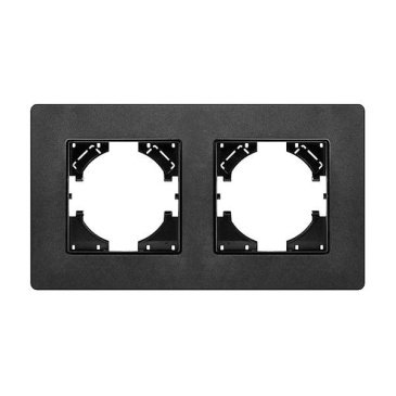 Рамка металлическая 2 поста Arlight AKIRY 049738 FRM-AKIRY-SFAL-2-BK черный