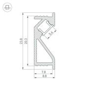алюминиевый профиль SL-BEVEL-2000 ANOD  031120(1)