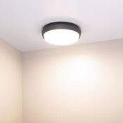 светильник  10W Белый дневной 032421 LGD-GIRO-R175 220V IP54 круглый накладной серый