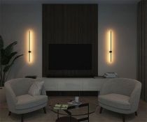 Накладной светильник-бра  12W Белый теплый DENKIRS STANG DK5014-BK 220V IP20 черный