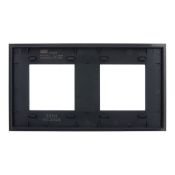 Рамка стеклянная 2 поста IEK SKANDY SK-M22-G-K53 SK-F22G графит