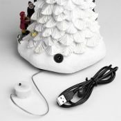 фигурка  светодиодная &quot;Ёлка&quot; 10х23х10 см, полистон, USB, батарейки АААх3, свечение тёплое белое