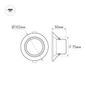 Встраиваемый светильник   5W Белый теплый  018420  LTD-70WH 220V IP40 круглый белый