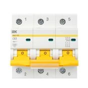 Автоматический выключатель 3-пол. 63А ВА47-100 C 10кА MVA40-3-063-C KARAT IEK