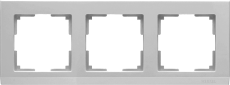 Рамка  пластик 3 поста WERKEL Stark WL04-Frame-03 / W0031806 серебряный