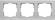 Рамка  пластик 3 поста WERKEL Stark WL04-Frame-03 / W0031806 серебряный