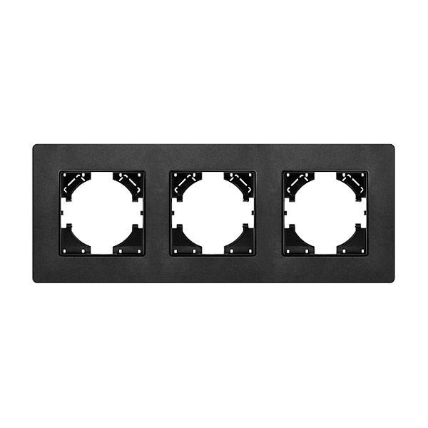 Рамка металлическая 3 поста Arlight AKIRY 049741 FRM-AKIRY-SFAL-3-BK черный