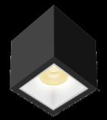 Накладной светильник  12W Белый теплый KUB BW 220V диммируемый куб черный с белой вставкой
