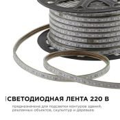 Светодиодная лента RGB 5060 220V  8W/m 60Led/метр герм O17-10 Эконом IP65
