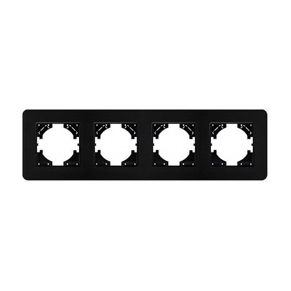 Рамка металлическая 4 поста Arlight AKIRY 049732 FRM-AKIRY-AL-4-BK черный