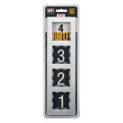 Рамка металлическая 4 поста IEK BRITE BR-M42-M-K47 РУ-4-1-БрА алюминий