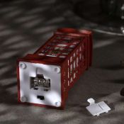 фигурка  светодиодная &quot;Телефонная будка с Дедом Морозом&quot; 5,3х12х5,3 см, пластик, батарейки LR44х3, свечение тёплое белое