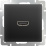 Розетка встраиваемая HDMI  WERKEL  WL08-60-11 / W1186008 черный