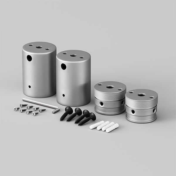 Держатель для гибкого неона Maytoni NEMO 201153 для двухстороннего накладного монтажа неона 360° D18 серебро