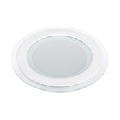 Встраиваемый светильник-панель  12W Белый теплый 016571  LT-R160WH стекло 220V IP20 круглый белый Уценка!!! (с витрины)