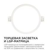 Встраиваемый светильник-панель   7W Белый дневной 06-16 IP40 круглый белый