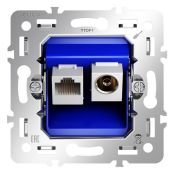 Механизм розетки TV+RJ45 кат. 6 S70