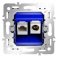 Механизм розетки TV+RJ45 кат. 6 S70