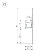 алюминиевый профиль ARH-PLINTUS-FANTOM-2000 WHITE 034983