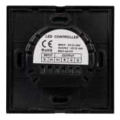 панель сенсорная встраиваемая 019330  Sens LN-08E2 Black (RGB,12-24V,144-288W)