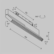 Трековый светильник 12W Белый дневной TR242-2-12W4K-B Точки поворотный / Points Rot Exility X 4000К чёрный