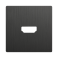 Накладка для розетки HDMI  WERKEL WL04-HDMI-CP / W1196004 графит рифленый