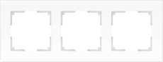 Рамка стеклянная 3 поста WERKEL Favorit WL01-Frame-03 / W0031105 белый  матовый