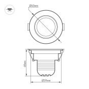Круглый светильник   3W Белый дневной  014912 LTM-R45WH 30deg 220V IP20 встраиваемый белый