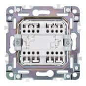 Выключатель встраиваемый двухклавишный проходной с подсветкой IEK SKANDY SK-V22-1-10-K03 SK-V10Gr серый