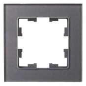 Рамка стеклянная 1 пост IEK BRITE BR-M12-G-K03 РУ-1-2-БрСе серый